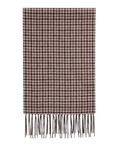 PIACENZA 1733 Men's Iperico Windowpane to Gingham Silk and Cashmere Scarf | Thumbnail 1 PIACENZA 1733 Men's Iperico Windowpane to Gingham Silk and Cashmere Scarf | Thumbnail 1