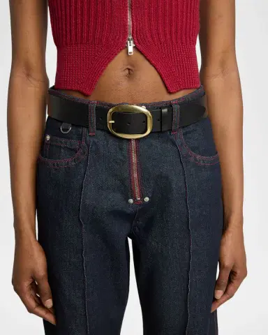 Isabel Marant Dara Large Buckle Leather Belt | Thumbnail 2