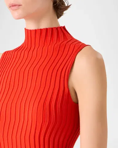 Akris Mock-Neck Wave Knit Sleeveless Top | Thumbnail 5 Akris Mock-Neck Wave Knit Sleeveless Top | Thumbnail 5