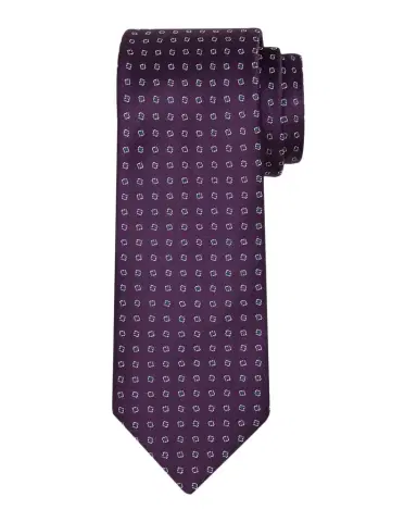 Charvet Men's Micro-Geometric Jacquard Silk Tie | Thumbnail 1