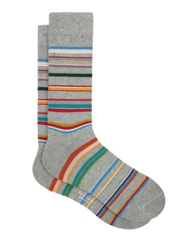 Paul Smith Men's Martin Signature Stripe Cotton Crew Socks | Thumbnail 1