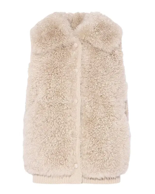 Yves Salomon Curly Shearling Vest