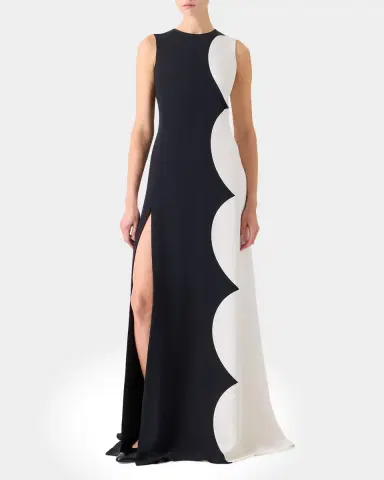 Akris Sleeveless Cloud-Print Silk Crepe Maxi Dress | Thumbnail 2 Akris Sleeveless Cloud-Print Silk Crepe Maxi Dress | Thumbnail 2