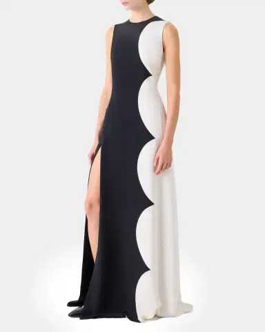 Akris Sleeveless Cloud-Print Silk Crepe Maxi Dress | Thumbnail 4 Akris Sleeveless Cloud-Print Silk Crepe Maxi Dress | Thumbnail 4