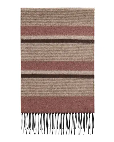 PIACENZA 1733 Men's Rascar Solid to Stripe Silk and Cashmere Scarf | Thumbnail 1 PIACENZA 1733 Men's Rascar Solid to Stripe Silk and Cashmere Scarf | Thumbnail 1