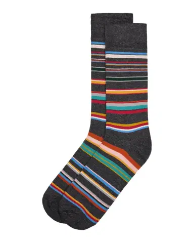 Paul Smith Men's Marek Color-Block Cotton Crew Socks | Thumbnail 1 Paul Smith Men's Marek Color-Block Cotton Crew Socks | Thumbnail 1