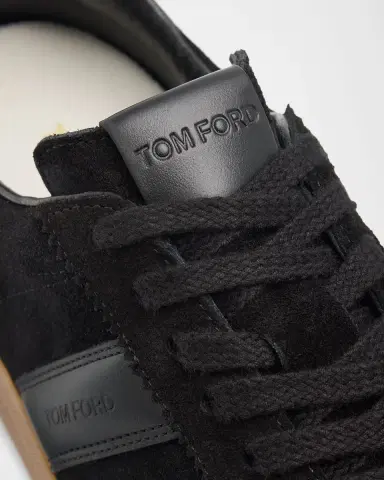 TOM FORD Men 's Suede T Low-Top Sneakers | Thumbnail 3