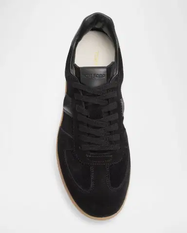 TOM FORD Men 's Suede T Low-Top Sneakers | Thumbnail 4
