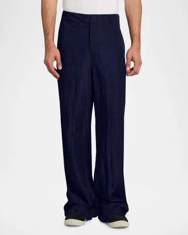 Giorgio Armani Men's Crinkled Viscose Trousers | Thumbnail 3 Giorgio Armani Men's Crinkled Viscose Trousers | Thumbnail 3