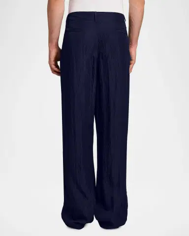 Giorgio Armani Men's Crinkled Viscose Trousers | Thumbnail 4 Giorgio Armani Men's Crinkled Viscose Trousers | Thumbnail 4
