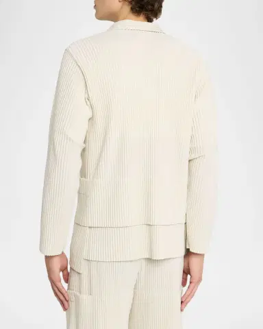 Homme Plissé Issey Miyake Men 's Multi-Pocket Pleated Button-Down Shirt | Thumbnail 3