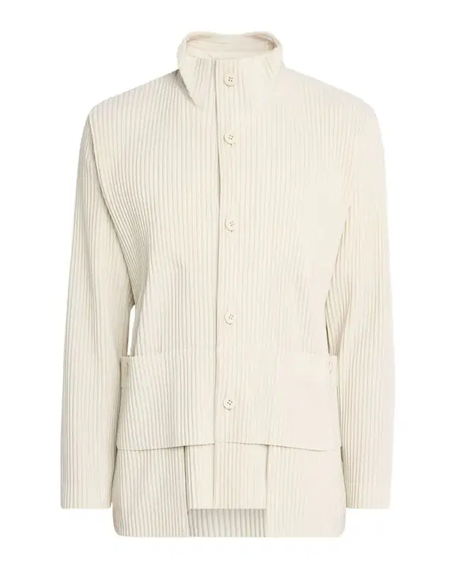 Men 's Multi-Pocket Pleated Button-Down Shirt