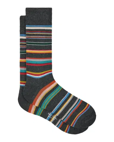 Paul Smith Men's Martin Signature Stripe Cotton Crew Socks | Thumbnail 3