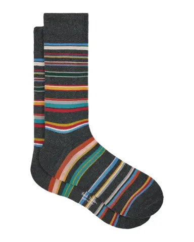 Paul Smith Men's Martin Signature Stripe Cotton Crew Socks | Thumbnail 1