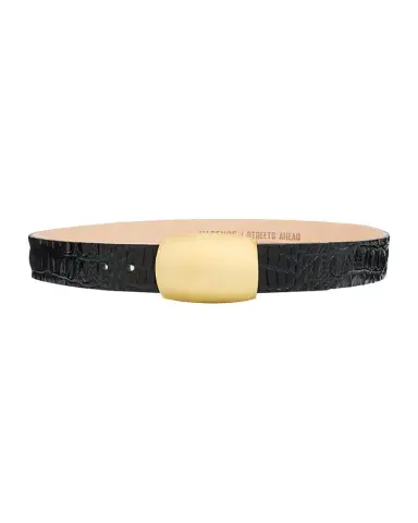 L'Agence Milou Croc-Embossed Leather Belt | Thumbnail 1