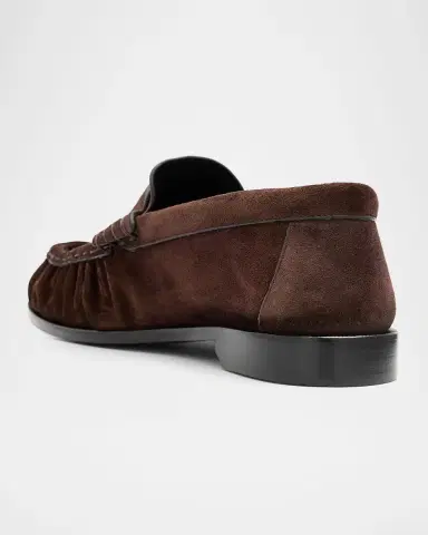 Saint Laurent Le Suede YSL Penny Loafers | Thumbnail 4 Saint Laurent Le Suede YSL Penny Loafers | Thumbnail 4