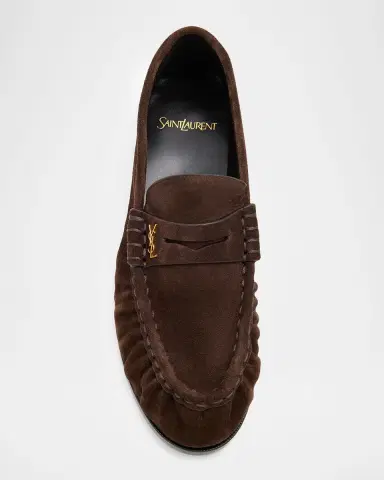 Saint Laurent Le Suede YSL Penny Loafers | Thumbnail 6 Saint Laurent Le Suede YSL Penny Loafers | Thumbnail 6
