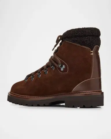 Ralph Lauren Purple Label Halpin Shearling-Trim Calf-Suede Boot | Thumbnail 4 Ralph Lauren Purple Label Halpin Shearling-Trim Calf-Suede Boot | Thumbnail 4