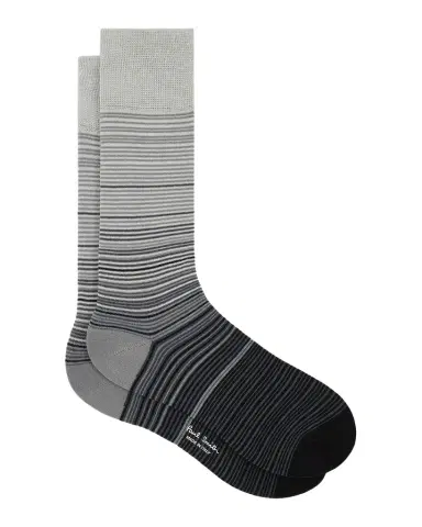 Paul Smith Men's Marcel Ombre Thin Stripe Cotton Crew Socks | Thumbnail 1