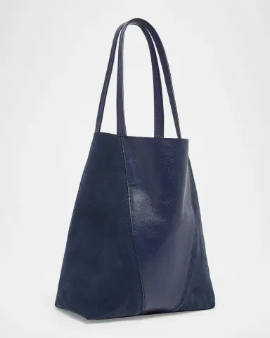 Chloé Spin Tote Bag in Grain Leather & Suede | Thumbnail 3 Chloé Spin Tote Bag in Grain Leather & Suede | Thumbnail 3