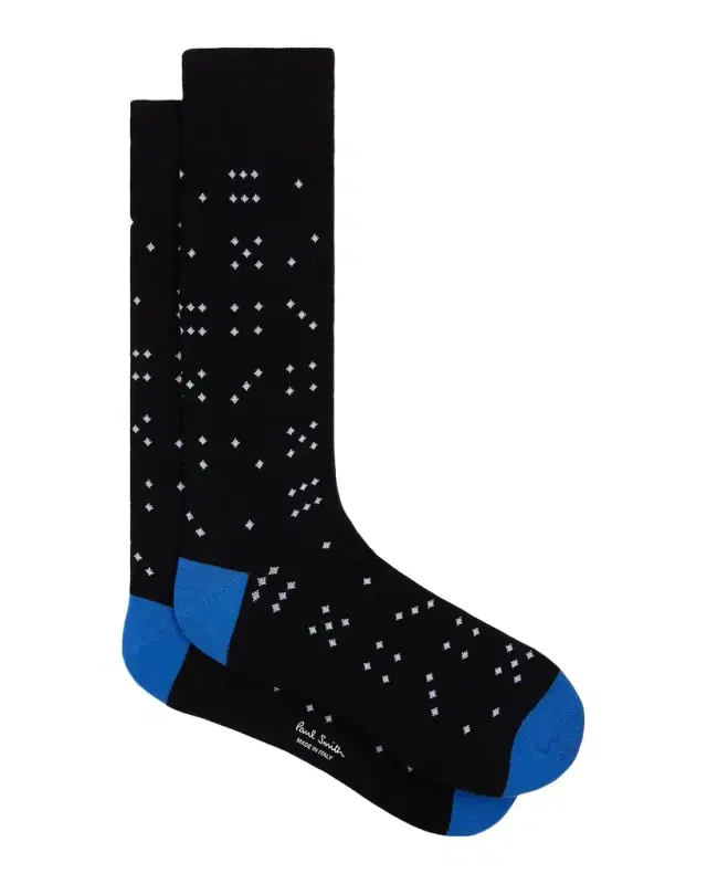 Men 's Polka Dot Dice Cotton Crew Socks