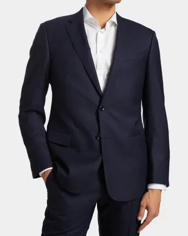 Giorgio Armani Men's Solid Wool Suit | Thumbnail 4 Giorgio Armani Men's Solid Wool Suit | Thumbnail 4