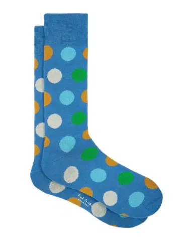 Paul Smith Men's Mike Large Polka Dot Cotton Crew Socks | Thumbnail 1 Paul Smith Men's Mike Large Polka Dot Cotton Crew Socks | Thumbnail 1
