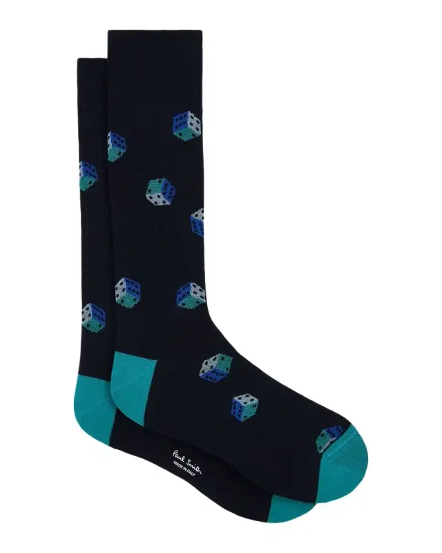 Men 's Tumbling Dice Cotton Crew Socks