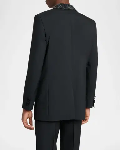 AMIRI Men's Sequin Peak Lapel Oversized Blazer | Thumbnail 3 AMIRI Men's Sequin Peak Lapel Oversized Blazer | Thumbnail 3
