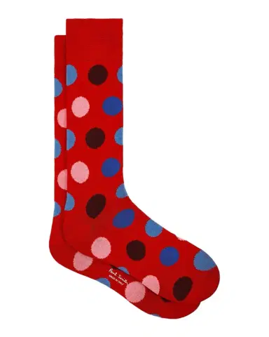 Paul Smith Men's Mike Large Polka Dot Cotton Crew Socks | Thumbnail 1