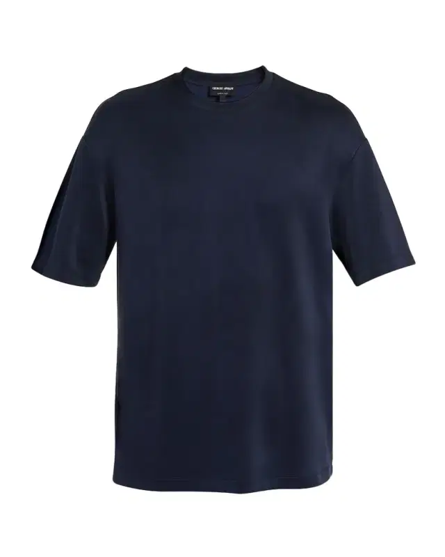 Giorgio Armani Men 's Nylon and Cupro Crewneck T-Shirt