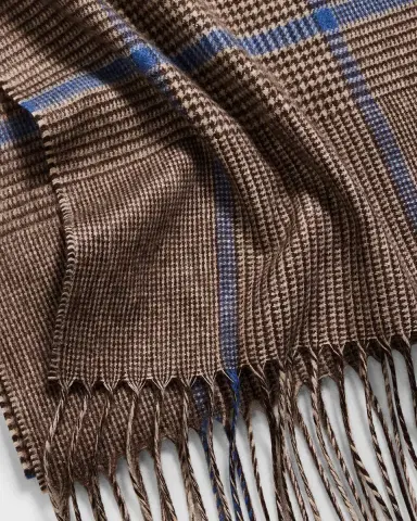 PIACENZA 1733 Men's Illinois Silk and Cashmere Houndstooth Scarf | Thumbnail 4