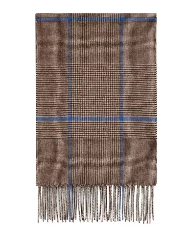 PIACENZA 1733 Men's Illinois Silk and Cashmere Houndstooth Scarf | Thumbnail 1