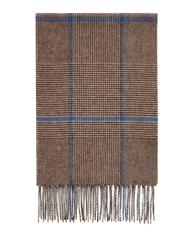PIACENZA 1733 Men 's Illinois Silk and Cashmere Houndstooth Scarf