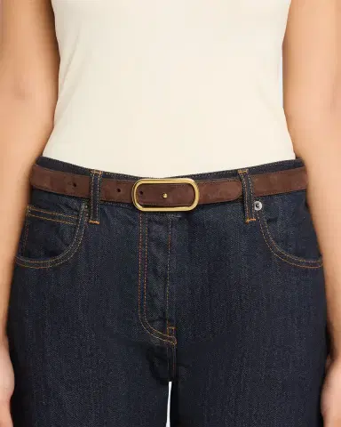 Veronica Beard Loop Suede Belt | Thumbnail 2