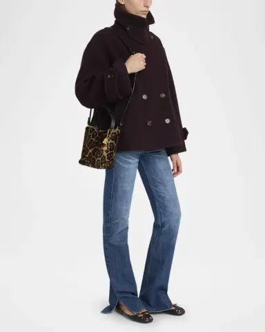 Chloé Spin Tote Bag in Leopard-Print Shearling | Thumbnail 5 Chloé Spin Tote Bag in Leopard-Print Shearling | Thumbnail 5
