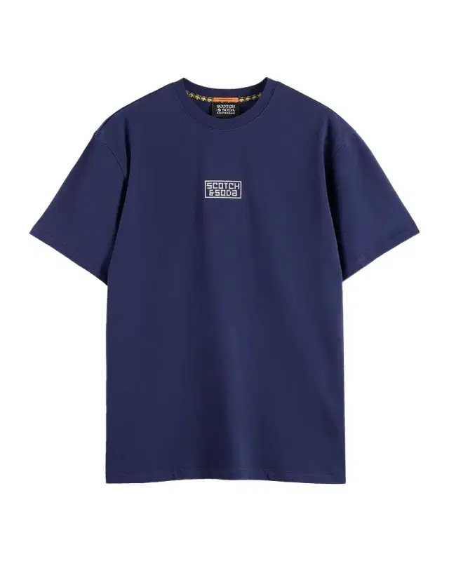 Scotch & Soda Men 's Cotton Relaxed Fit Cross-Stitch Artwork T-Shirt