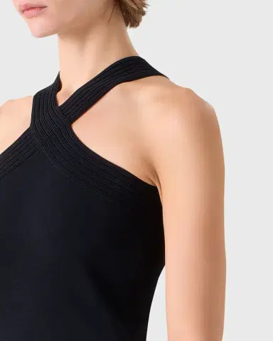 Akris Crisscross Knit Halter Maxi Dress | Thumbnail 5 Akris Crisscross Knit Halter Maxi Dress | Thumbnail 5