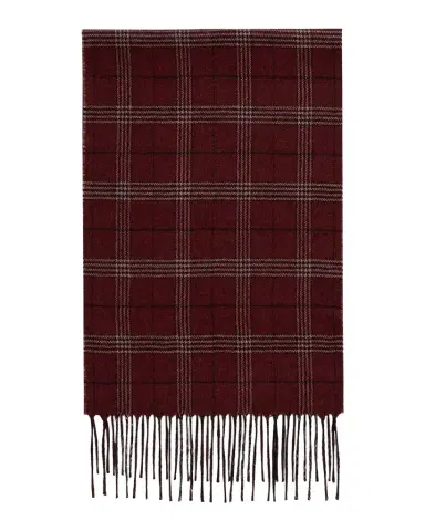 PIACENZA 1733 Men's Baltazar Herringbone to Plaid Silk and Cashmere Scarf | Thumbnail 1 PIACENZA 1733 Men's Baltazar Herringbone to Plaid Silk and Cashmere Scarf | Thumbnail 1