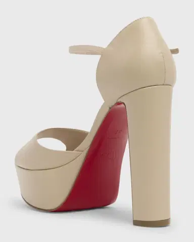 Christian Louboutin 130mm Sandaloo Leather Platform Sandals | Thumbnail 4