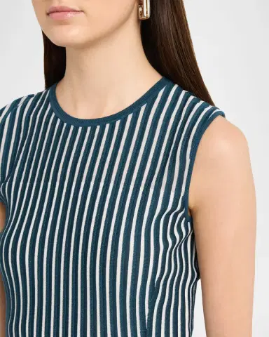 Akris Silk-Blend Striped Rib Tank Top | Thumbnail 5 Akris Silk-Blend Striped Rib Tank Top | Thumbnail 5