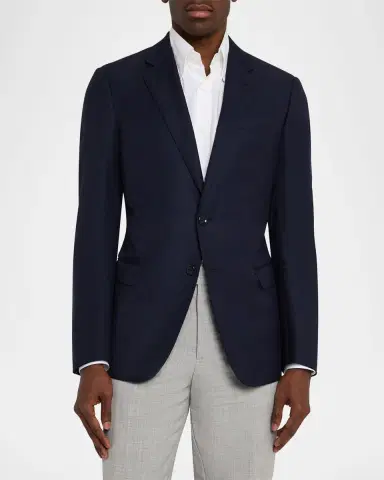 Giorgio Armani Men's Wool Textured Soft Line Sport Coat | Thumbnail 4