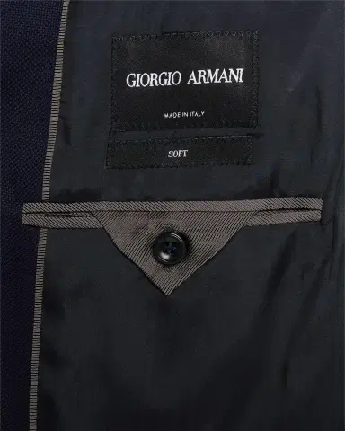 Giorgio Armani Men's Wool Textured Soft Line Sport Coat | Thumbnail 6