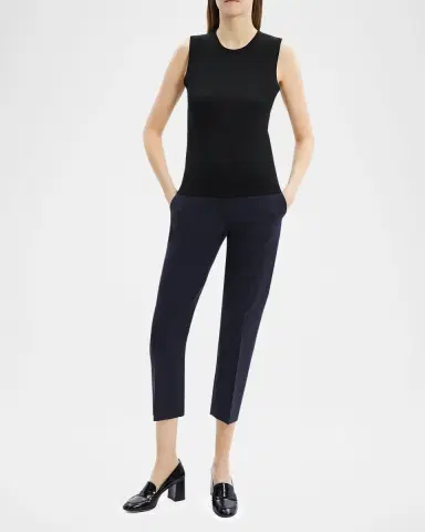Theory Regal Merino Wool Crewneck Shell Top | Thumbnail 2