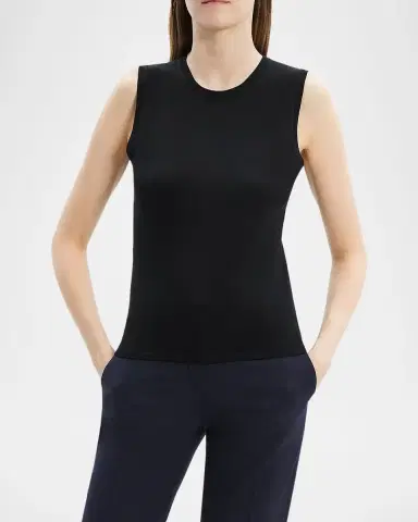 Theory Regal Merino Wool Crewneck Shell Top | Thumbnail 3