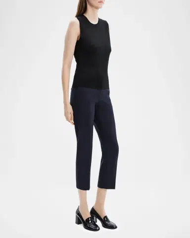 Theory Regal Merino Wool Crewneck Shell Top | Thumbnail 4