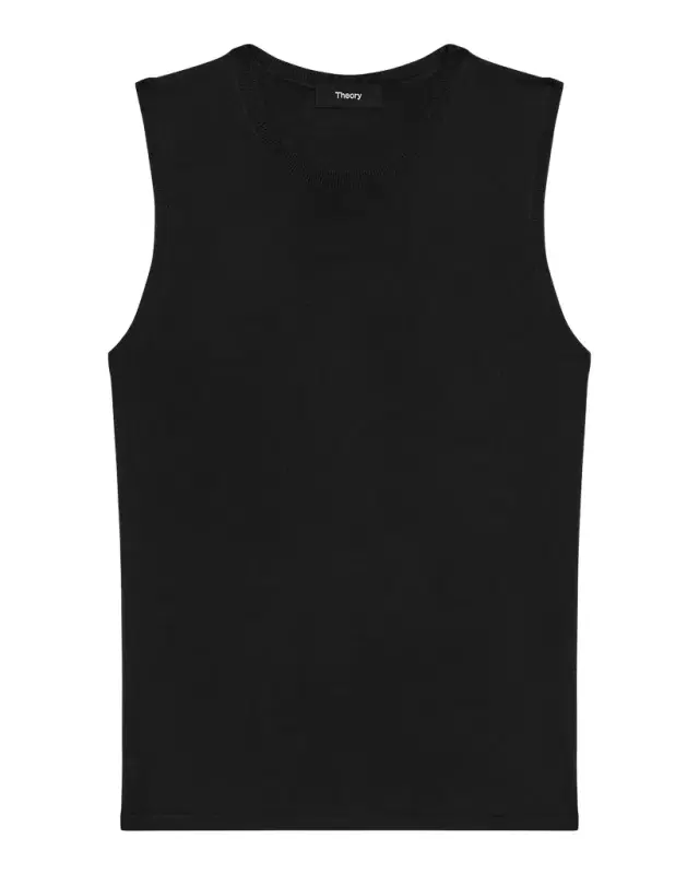 Theory Regal Merino Wool Crewneck Shell Top