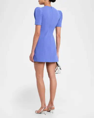 Rebecca Vallance Violetta Puff-Sleeve Crepe Mini Dress | Thumbnail 3