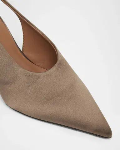 Alaïa 75mm Satin Slingback Wedges | Thumbnail 5