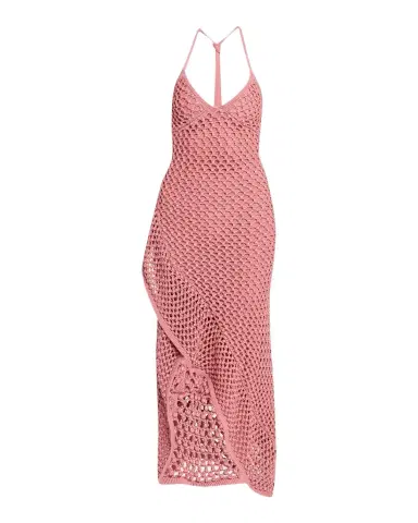 Diotima Riki Crystal Crochet Knit Halter Maxi Dress | Thumbnail 1